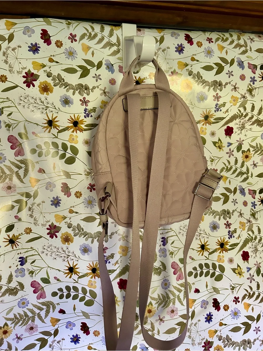 kate spade Quilted Blush Pink Mini Backpack with Gold Hardware